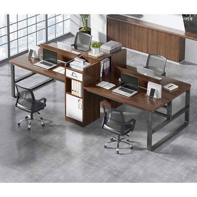 Modern Design Quality Desk Commercial Furniture Workstation Computer Partitions 1/2/4 Person Office Staff Table