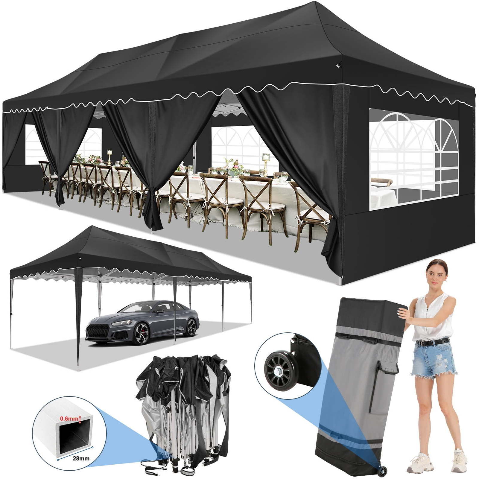 3x6 canopy tent 3x3 toldos 3m x 3m pop-up outdoor pop up gazebo with sides and mosquito netting