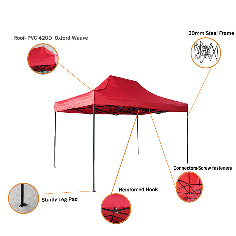 Backyard pop up tent canopy pieghevole Folding 8x8 7x7 10x10 outdoor family BBQ grill party event patio garden tenda gazebo