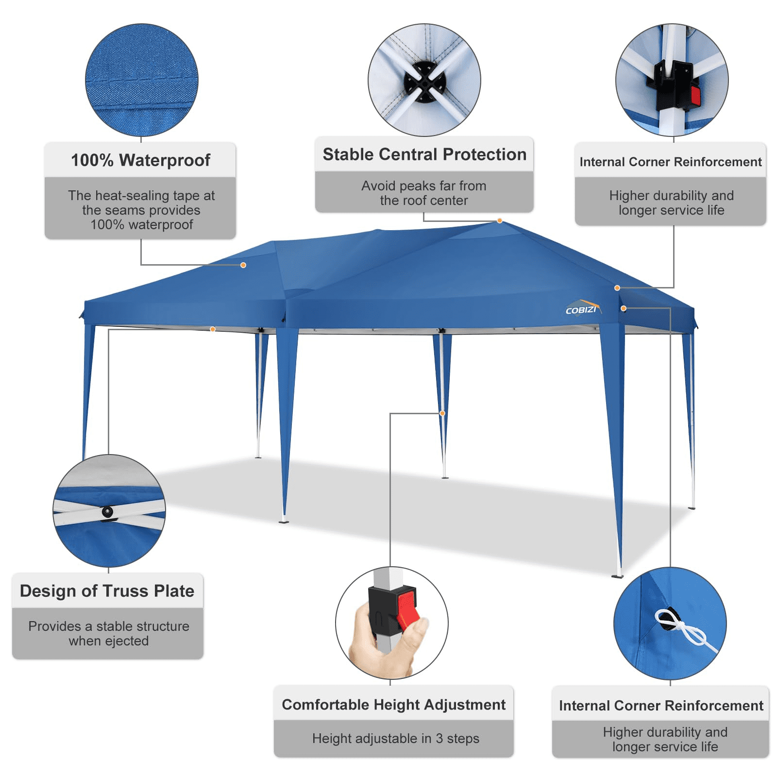 Custom Big Outdoor branded 40mm Commercial Folding Big  popup gazebo 20x10 3x6 10x20 10 X 20 Canopy Trade Show Tent Tent