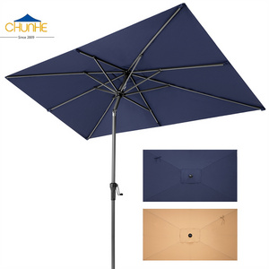 Waterproof Windproof Cantilever Outdoor Banana Square Folding Umbrella Garden Patio Umbrella With base