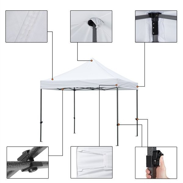 3 x 3m outdoor sunshade waterproof pavilion canvas canopy 2 x 2m tent small retractable folding tent