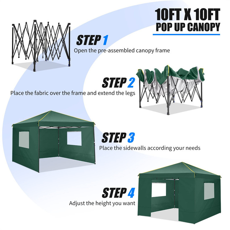 Manufacturer Good Quality Pop Up 10x10 Canopy Tent Sidewalls With Mosquito Mesh