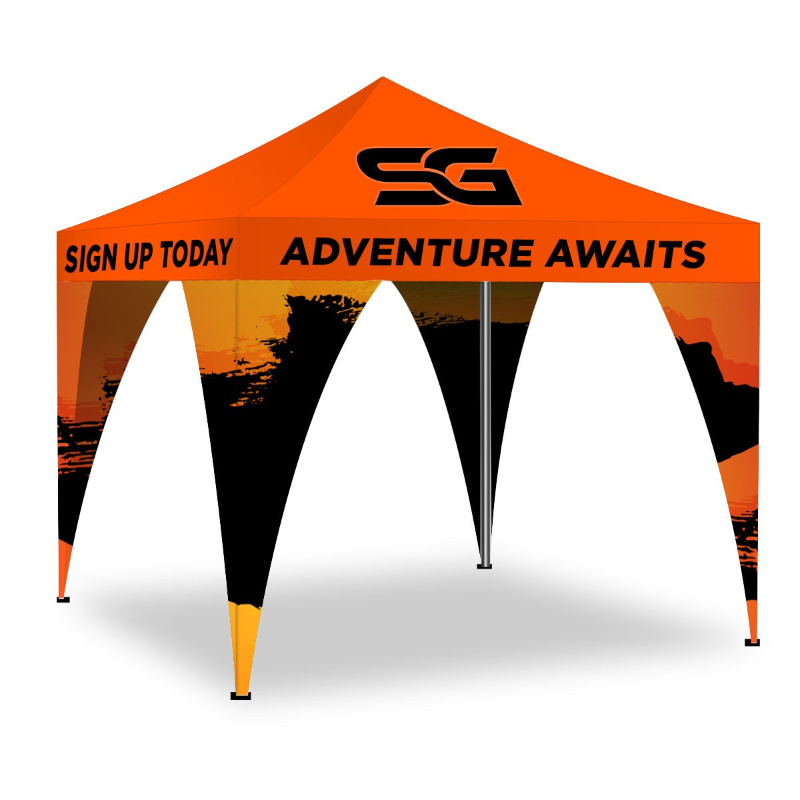 Custom Print Logo Ad Canopy 10x10 10x15 10x20 10x30 Heavy Duty Portable Folding Pop Up Advertising Tent