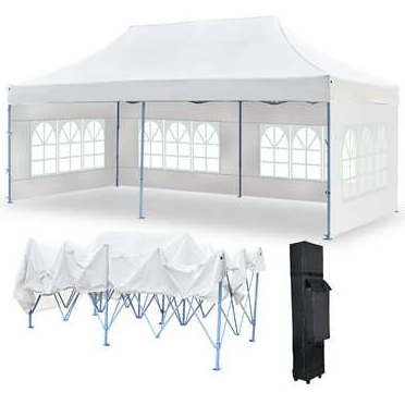 Outdoor advertising folding gazebo for events pop up canopy show tent garden folding tent steel frame with side wall accessories