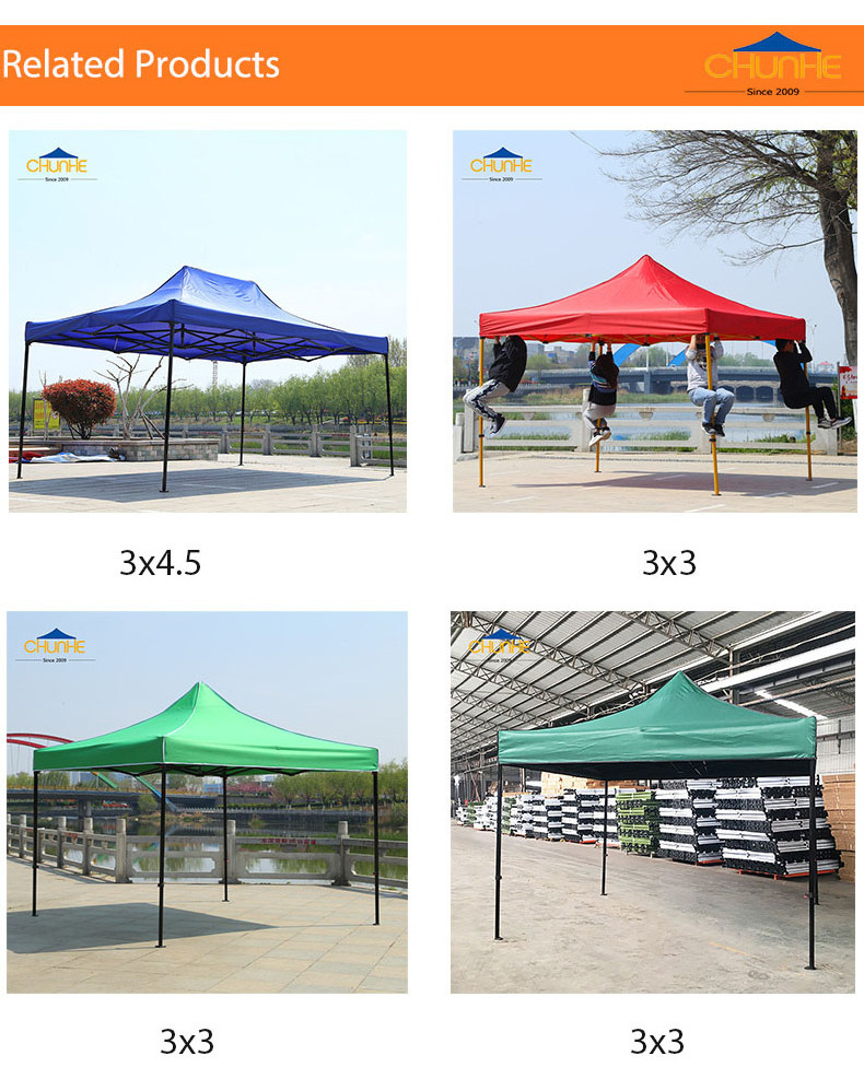 Chunhe Customized Print 10X20 Outdoor Waterproof Portable Ez Up Folding Heavy Duty Pop Up Canopy Tent