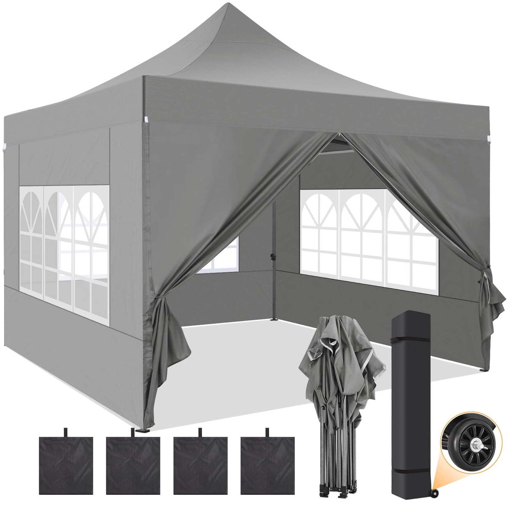 3x3 portable folding Canopy shelter garden kazebo gazibo tent marquee outdoor 10x10 outside tent with net walls