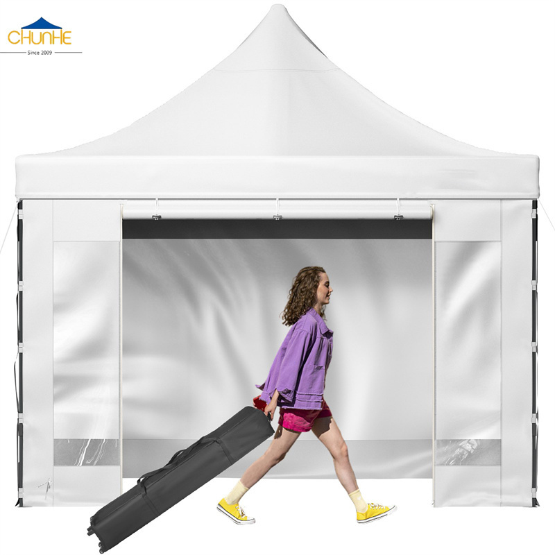 10*10 Black lnstant Portable Shelter Pop Up Outdoor Canopy Tent With Removable sidewalls For Parties Camping