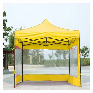 Outdoor advertising tent pop-up folding four - foot waterproof shed four - Angle umbrella telescopic tent