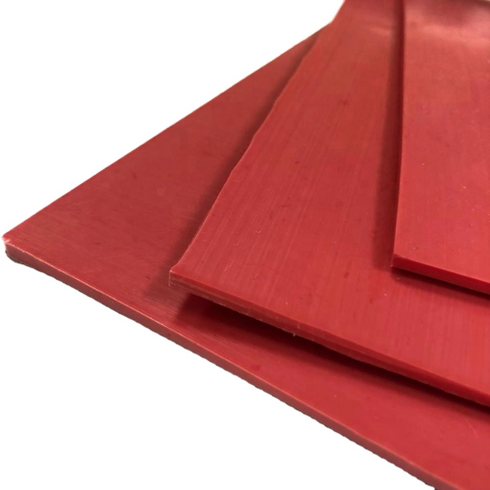 PTFE Plastic Compound Carbon Sheet Red Black Colored