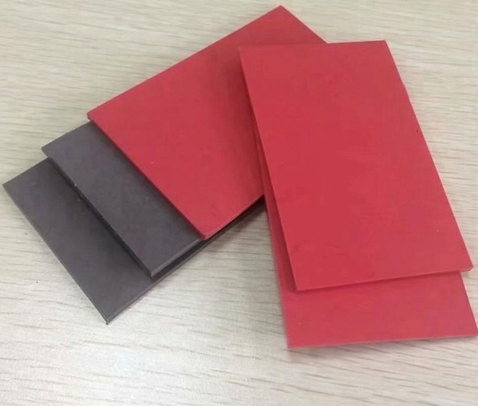 PTFE Plastic Compound Carbon Sheet Red Black Colored