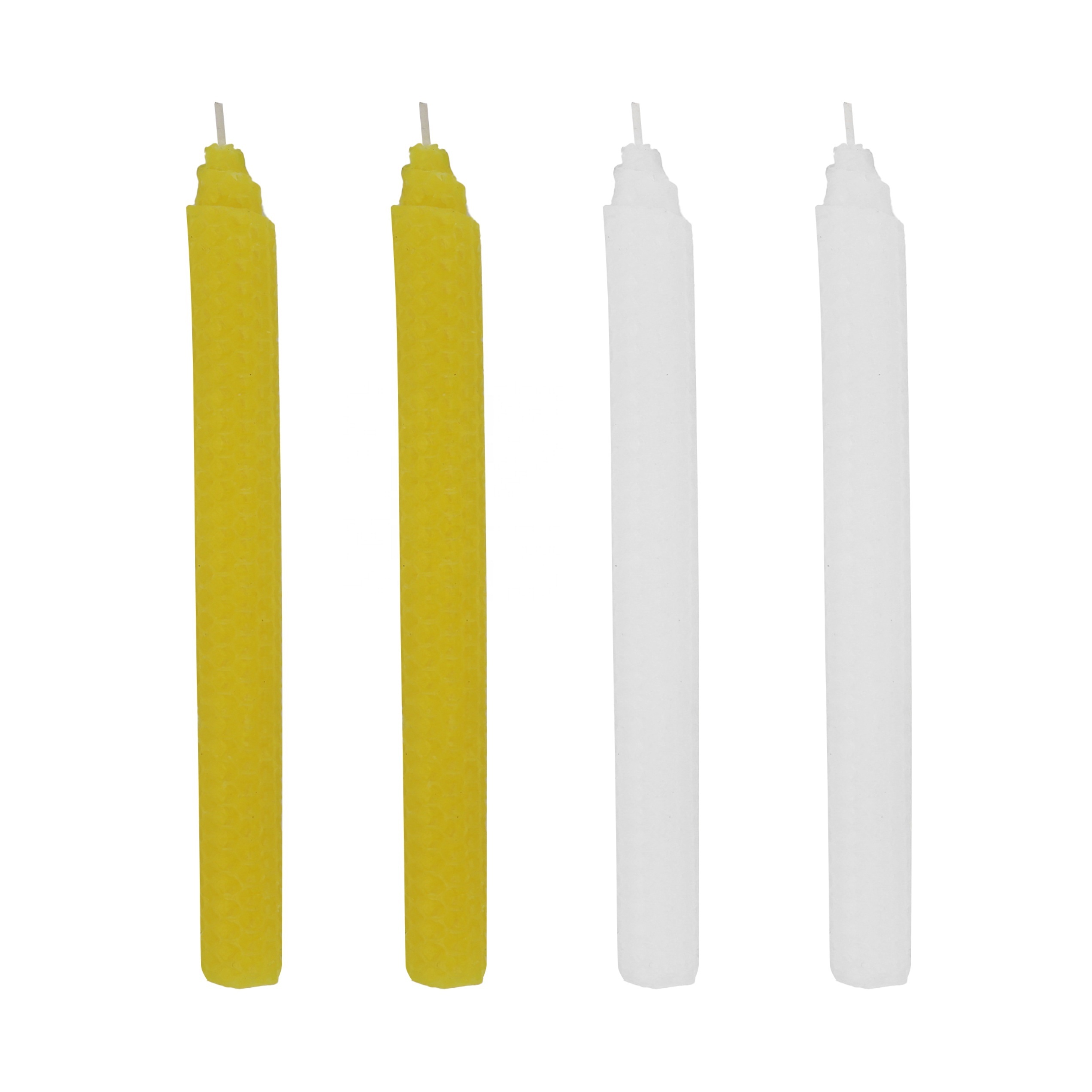 Cheap Fragrance Yellow White BeesWax Art Pillar religious use 2PK BIG Bee STYLE Long Stick Scented Candle