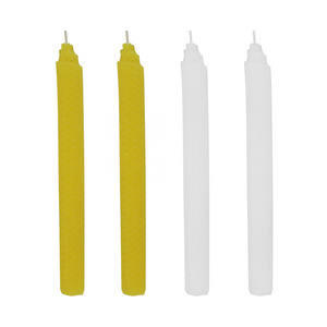 Cheap Fragrance Yellow White BeesWax Art Pillar religious use 2PK BIG Bee STYLE Long Stick Scented Candle