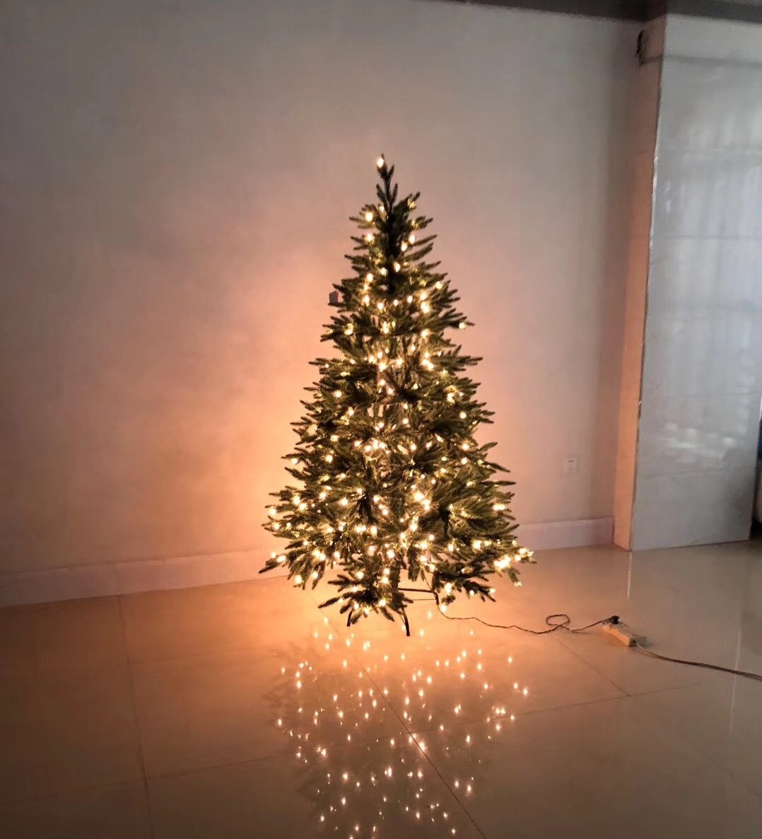 LED luminous Christmas tree encrypted fiber optic tree tied lights Christmas tree hotel shopping mall holiday decoration