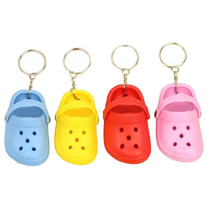 Lovely 3D Mini Eva Plastic Key Chain Foam Hole Sandal Slipper Beach Shoe Keychain