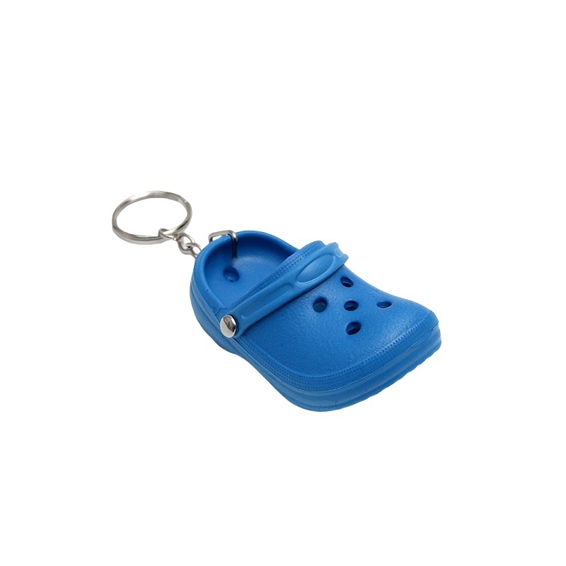 Lovely 3D Mini Eva Plastic Key Chain Foam Hole Sandal Slipper Beach Shoe Keychain