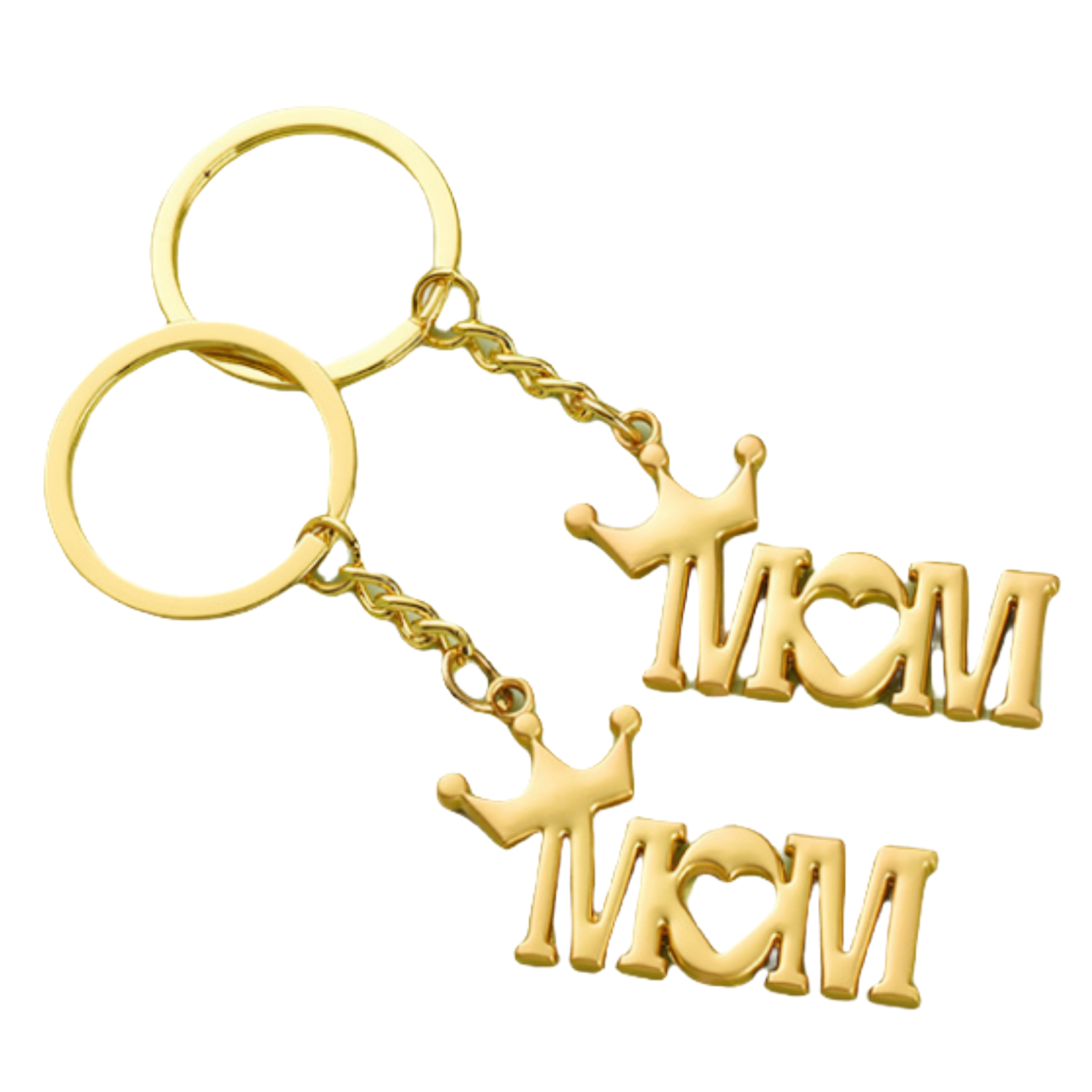 Gift Pendant DAD keychain Mother's Day Crown Shape Keyring I Love Mom's Metal Keychain