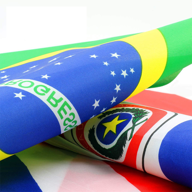 Country Flag Hand Held Flag For Football Fans with 14*21cm in stock