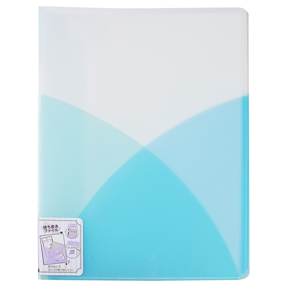 PLUS CLEAR FILE PASTY transparent file folder A4 40 bags soda blue lemon yellow storage office study Japanese supplies