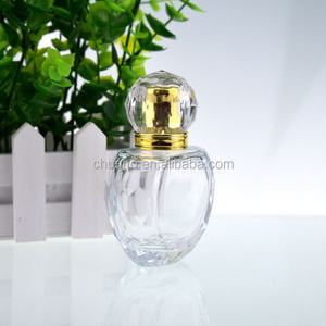 New arrival 50ml clear diamond perfume bottle glass heart shape cosmetic spray bottle