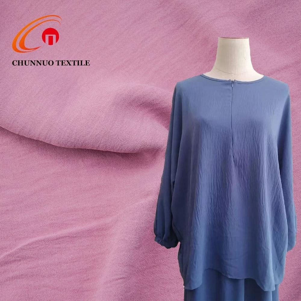 Hot Sale 180D CEY Crepe AirFlow Woven 100% Polyester Crinkle Crushed CEY Crepe Fabric For Dress