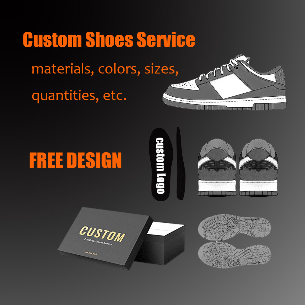 Custom Design Low Minimum Men's Skate Board Shoes New Thick Sole Casual Board Shoes Student Sports Leather Fashion Sneakers