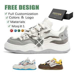 Custom Chunky Skateboarding Shoes Manufacturers Men Custom Sneakers With Logo 2024 Men Designer Basketball Style Shoes