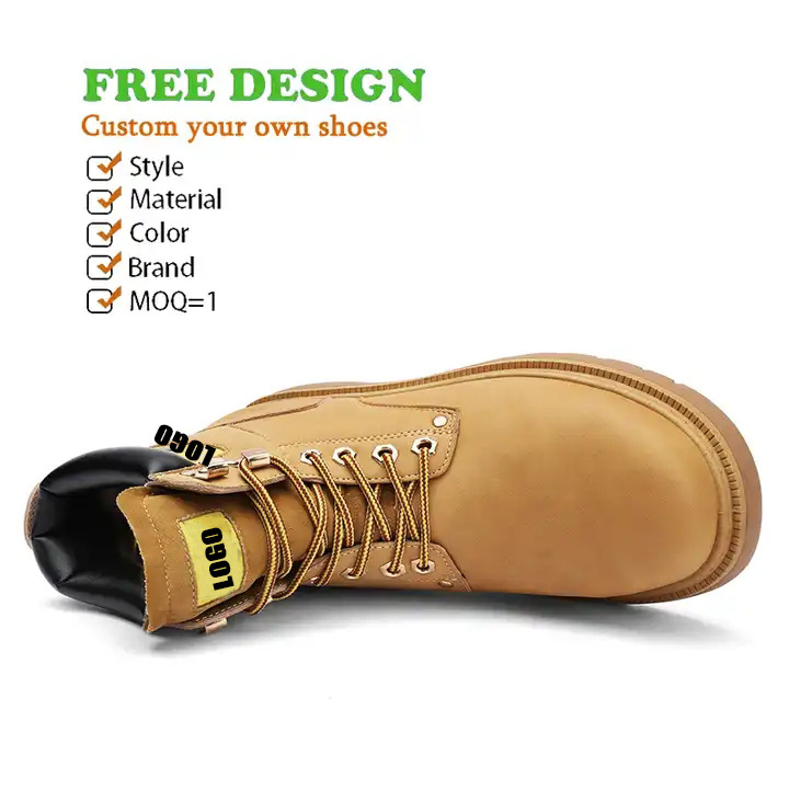 Genuine Leather Sneaker Safety Shoes Custom Logo Light Weight Steel Toe Welding Safety Boots Leather Functional Shoes For Worker