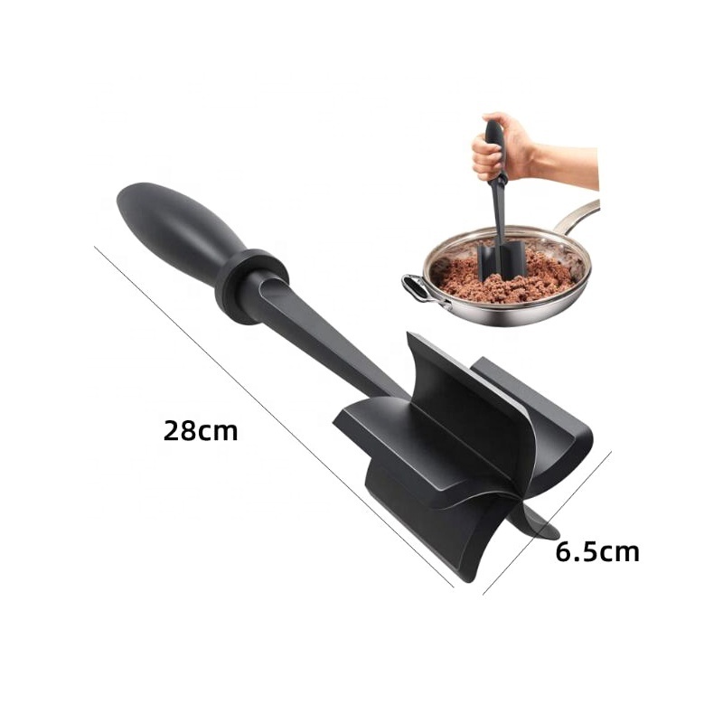 Meat Chopper 5 Curve Blades Ground Beef Masher Heat-Resistant Meat Masher Tool Nylon Hamburger Salad Masher Chopper Kitchen Tool