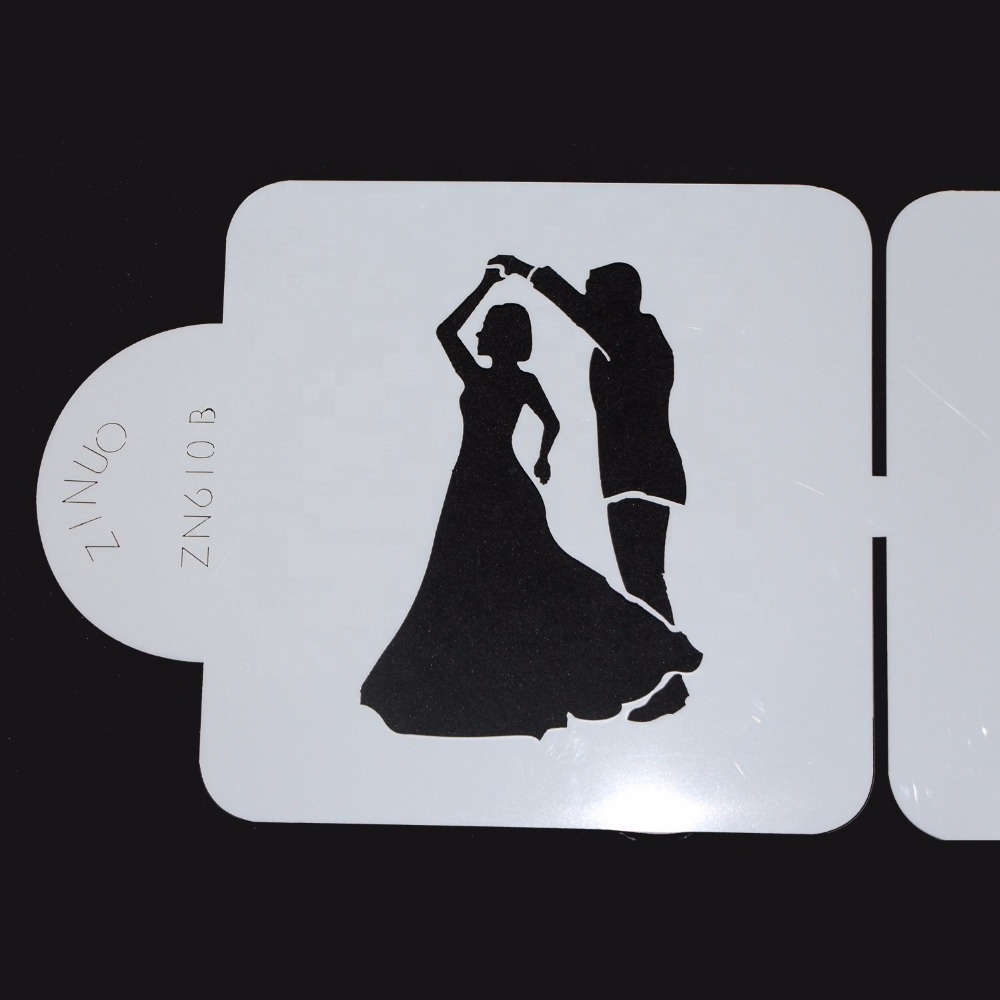 Fondant Cake Stencil Dancing Lovers For Wedding Decoration Coffee Mold Baking Tools For Cakes Sugar Craft Cookie Mold