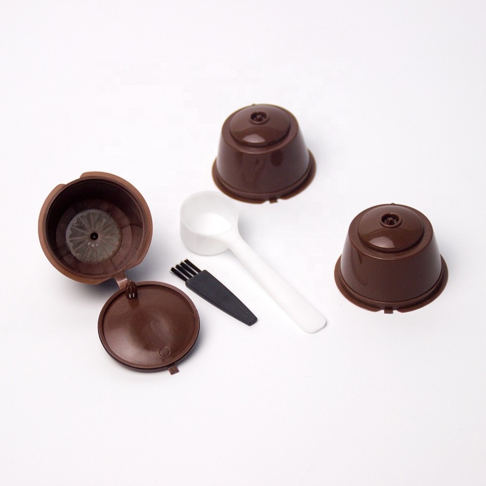 Dolce Gusto Coffee Capsule Filter 3Pcs/Lot Plastic Refillable Coffee Capsules 200 Times Reusable Compatible For Cafe Dolce Gusto