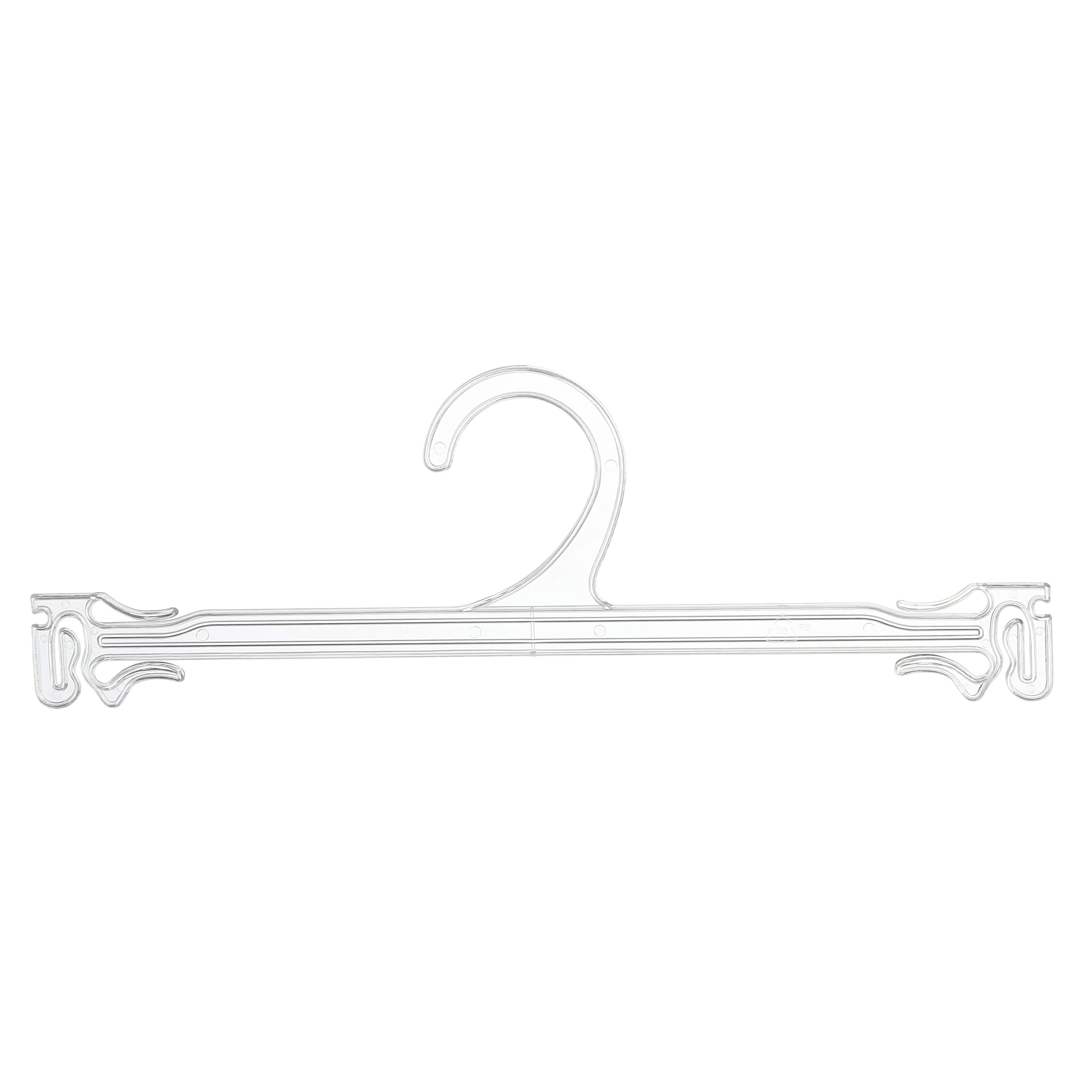 Chunshui brand Economical eco-friendly PS material 26.5cm transparent underwear lingerie plastic hanger