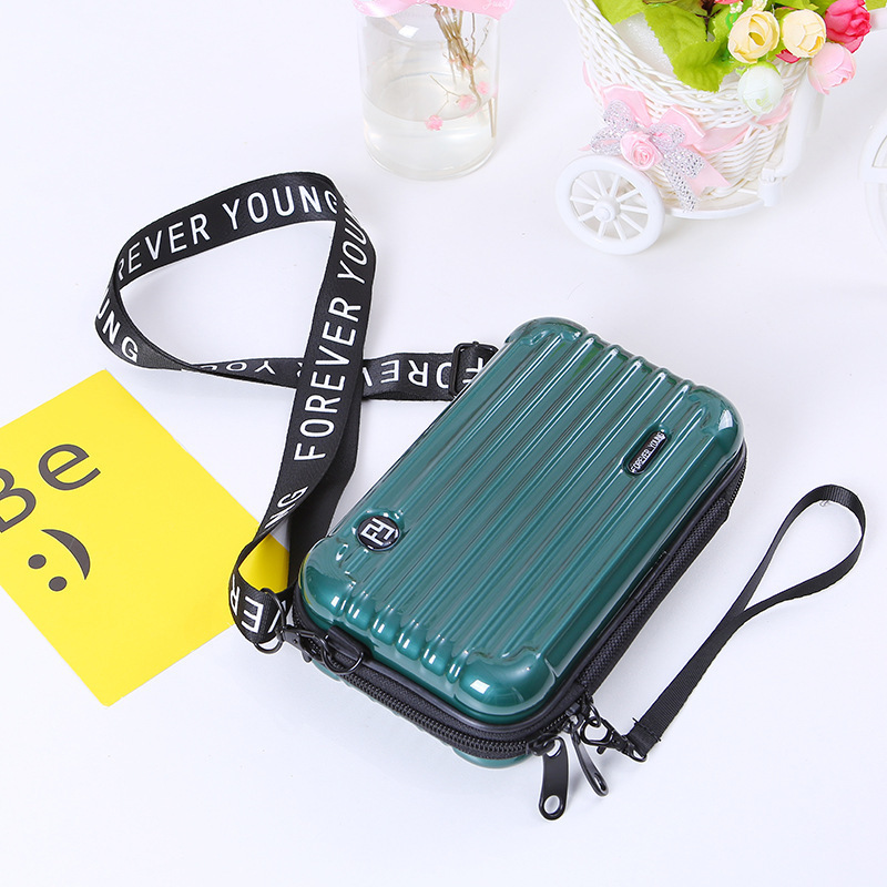 Wallet designers women unique luggage briefcase shape cute PVC hard leather small purse girls one shoulder minimalist wallets