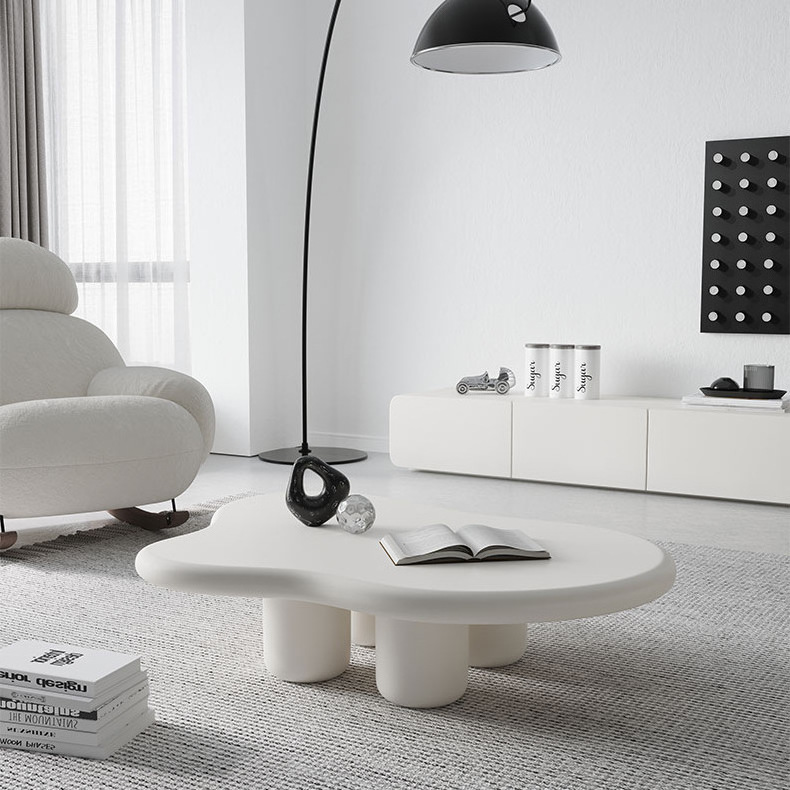 ATUNUS Household Nordic Minimalist And Luxurious Mini Unique Black Elegant Coffee Table Small Unit Wind Cloud Tea Table