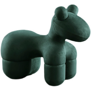 best selling animal pony chair for adults and kids cute design fabric leisure facility living room Lounge Chair