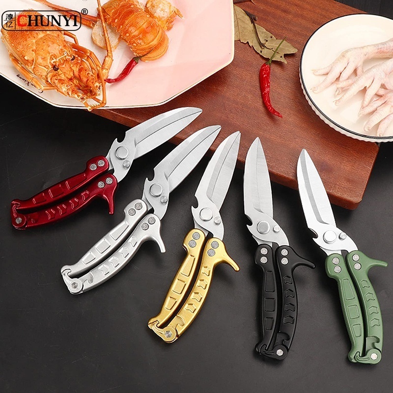 multifunctional kitchen scissors for chicken and meat cutting kitchen scissors shear heavy duty with bottle opener