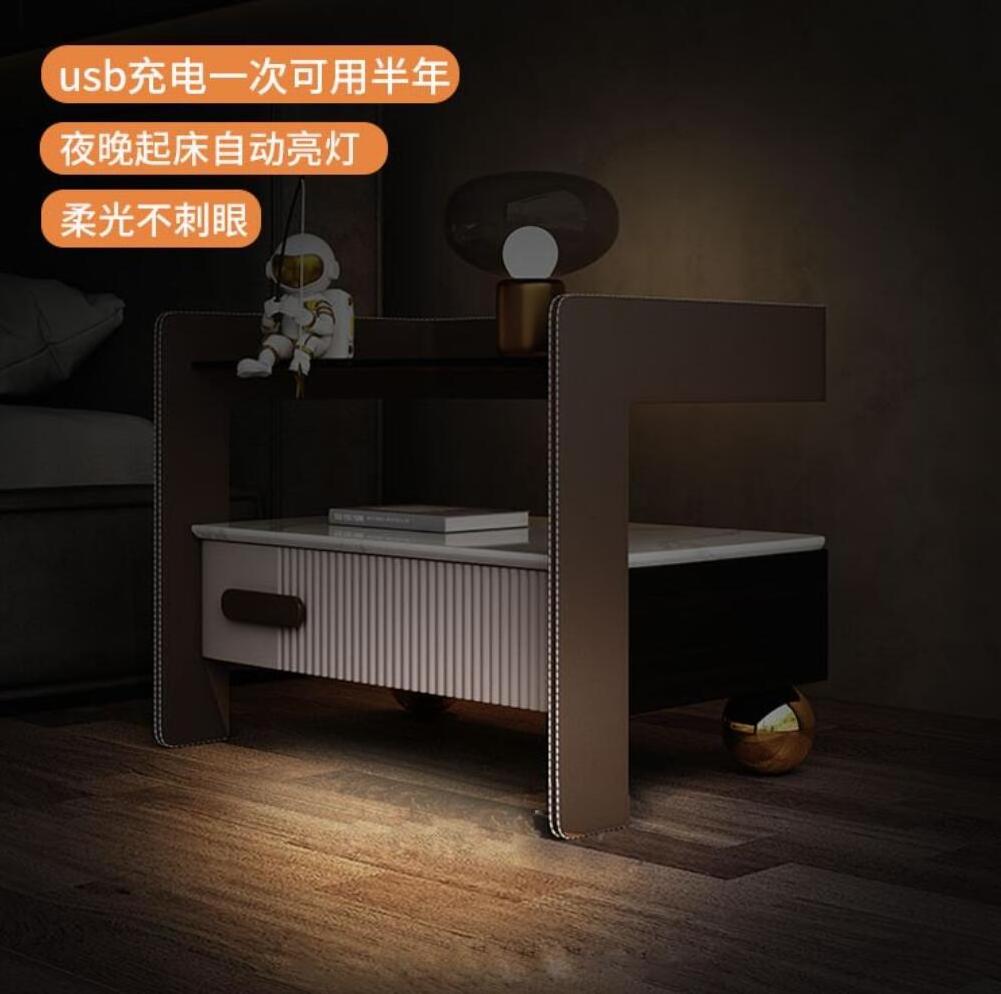 Hot Sale Wireless Charging Smart 2 Drawers Bedside Table Bedroom Furniture Nightstand