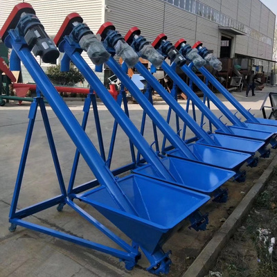 Carbon steel small Hopper incline screw  Auger Conveyor used in Cement or Grain Industry