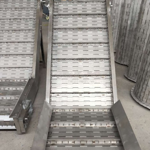 Stainless carbon steel hinged Slat Chain plate Conveyor for conveying food/medicine/cement/alloy construction materials