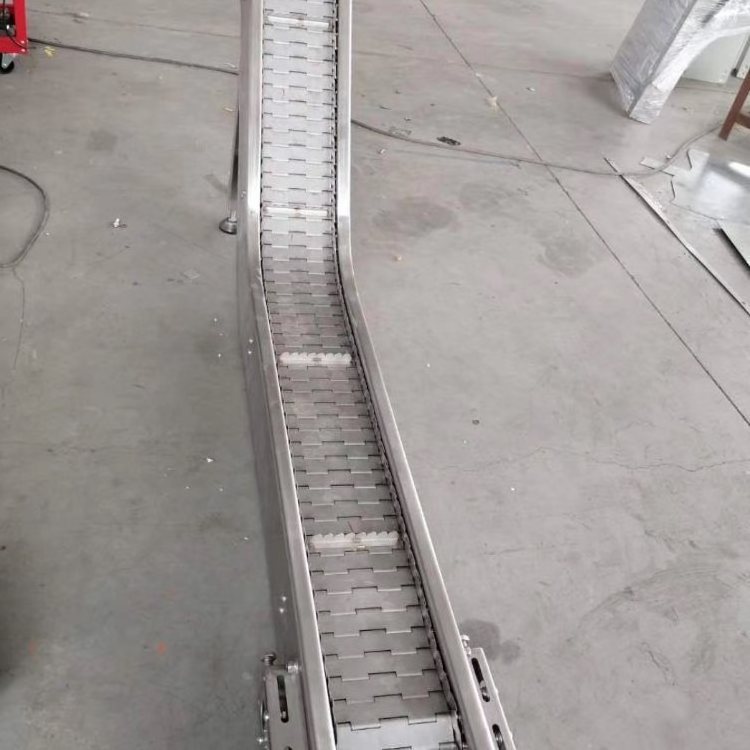 Stainless carbon steel hinged Slat Chain plate Conveyor for conveying food/medicine/cement/alloy construction materials