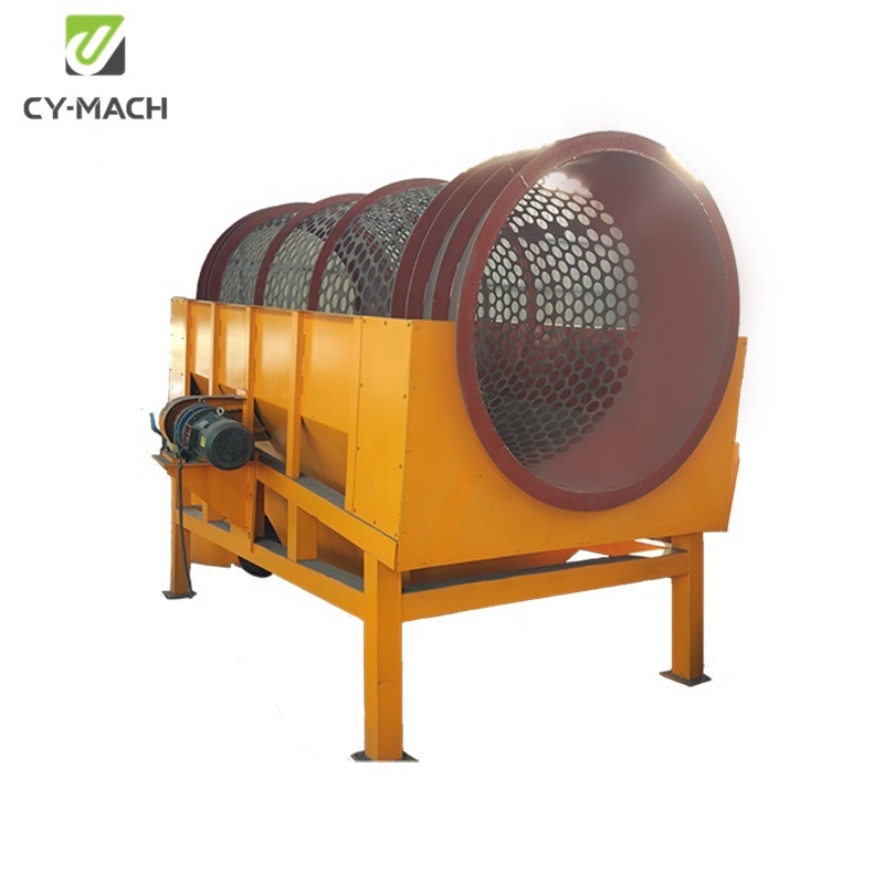 Small sand drum sieve screen / gold trommel sieve with ordinary motor