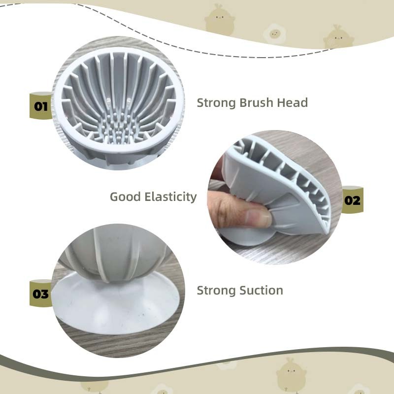 Versatile Usage Egg Scrubbers for Fresh Eggs Food Grade Silicone Cleaning Gentle on Silicon Eggs Cleaner Brush