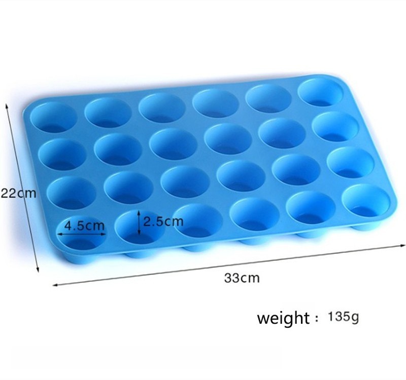 24-cups silicone muffin cupcake mould Baking- Non Stick Tray / Bakeware - Silicon Mold