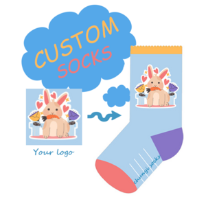 CY socks custom high quality own logo children funny crew cotton kids socks