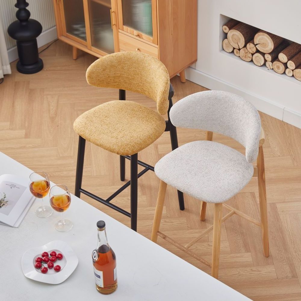 High quality solid wooden high bar chair cafe wooden dining chair for restaurant