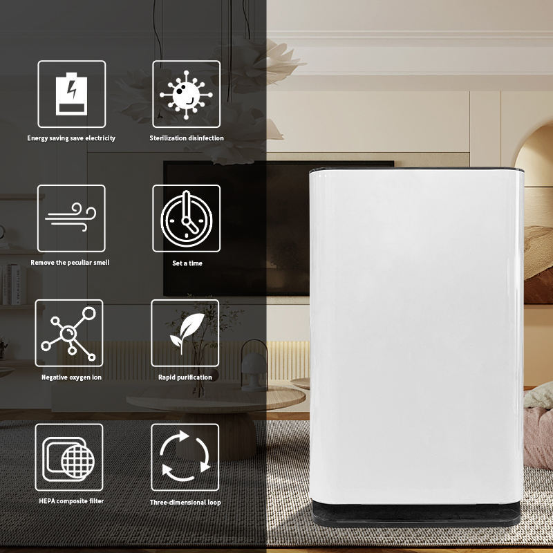 Wholesales Smart Home Humidification Function Air Purifier With Photocatalyst Filter And Touch Remote Control