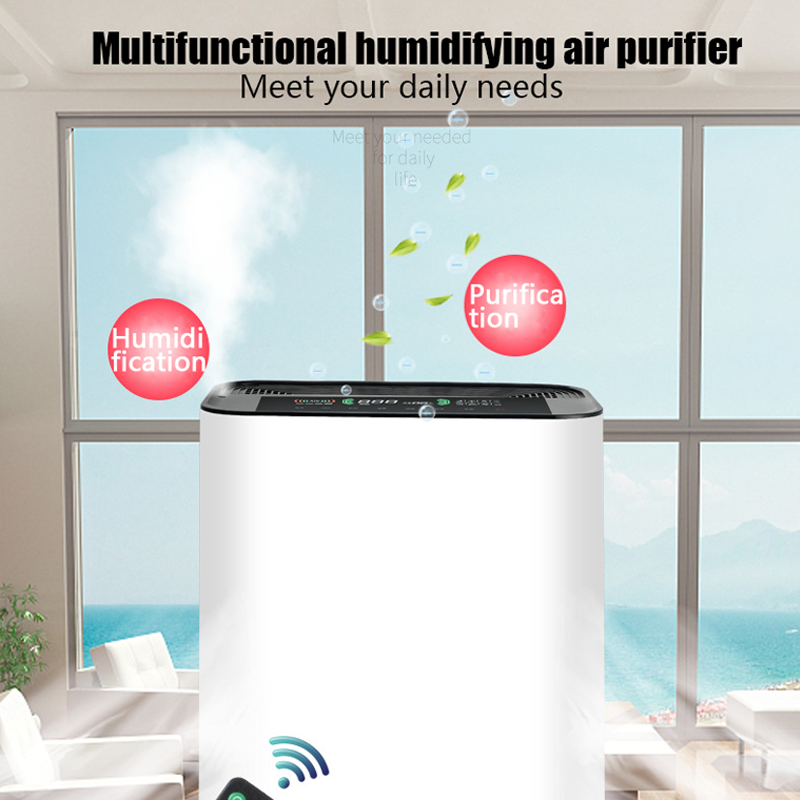 Wholesales Smart Home Humidification Function Air Purifier With Photocatalyst Filter And Touch Remote Control