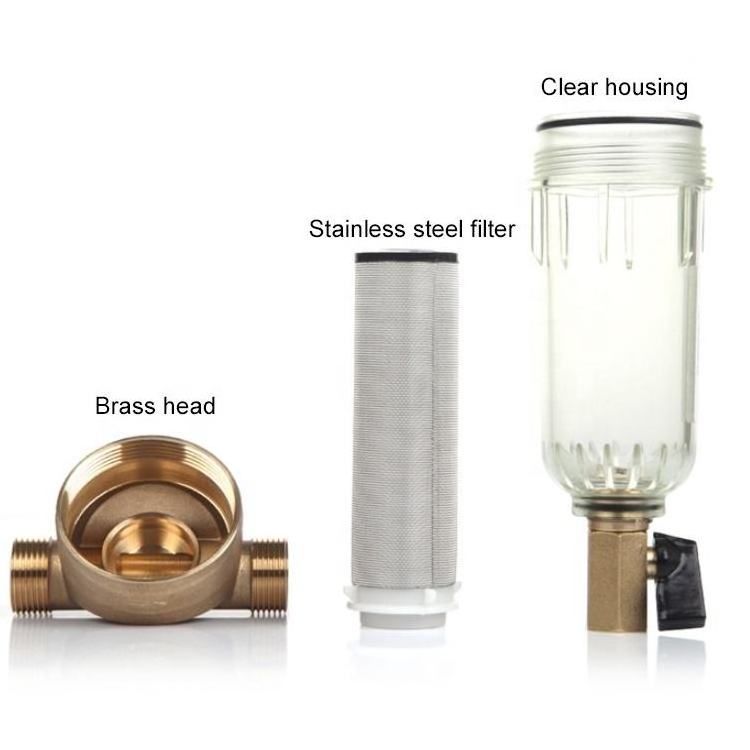 Copper Backwash Water Pre Filter Household House Water Filter Pipes Central Water Purifier Descaling