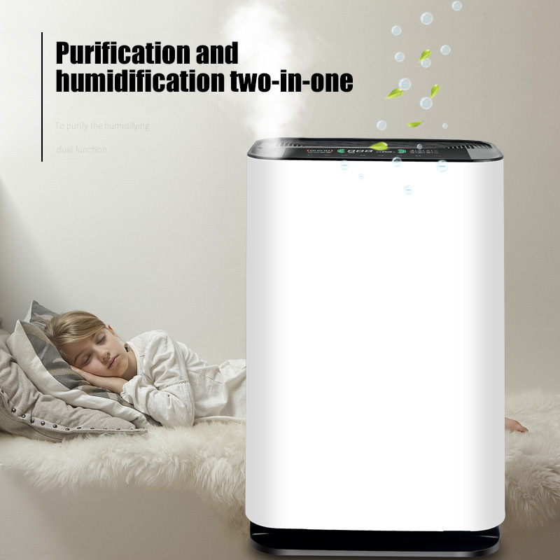 Wholesales Smart Home Humidification Function Air Purifier With Photocatalyst Filter And Touch Remote Control