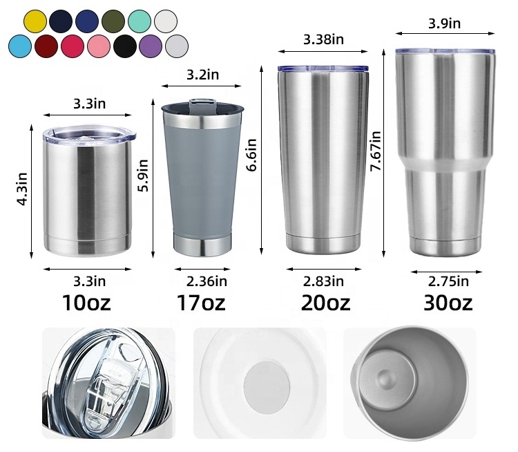 Custom logo 20oz Stainless Steel Tumblers Bulk Insulated Travel Cup Double Wall Vacuum Coffee Mug with Lid